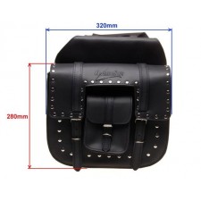 MOTORCYCLE SIDE BAGS BLACK - (UNI)